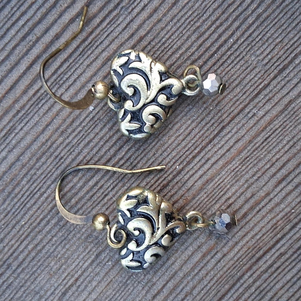 Elegant Heart Drop Earrings